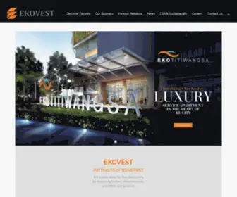 Ekovest.com.my(Property Developer Malaysia) Screenshot