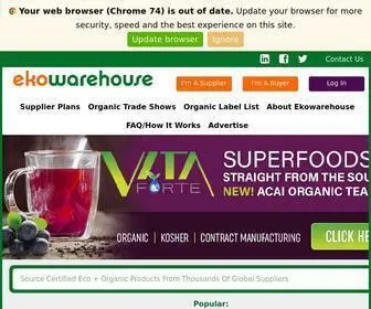 Ekowarehouse.com(Find Certified Organic Suppliers & Products B2B Platform) Screenshot