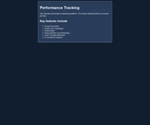 EKS1TRK.com(Performance Marketing Platform) Screenshot