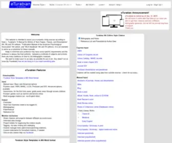 Eksendia.com(Turabian MLA APA free citation maker) Screenshot