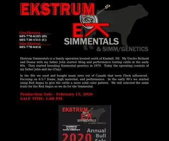 Ekstrumsimmentals.com(Ekstrum Simmentals & Simm Genetics) Screenshot