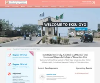 Eksuoyo.edu.ng(Ekiti State University) Screenshot