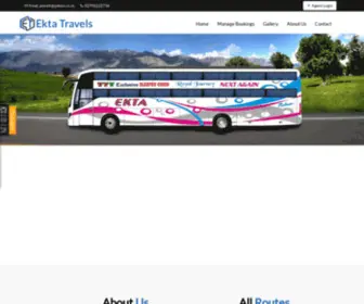 Ektatravels.com(Ekta Travels) Screenshot