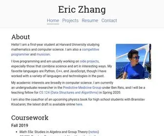Ekzhang.com(Eric Zhang) Screenshot