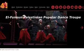 EL-Funoun.org(El-Funoun Palestinian Popular Dance Troupe) Screenshot