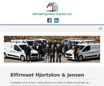 EL-HJ.dk(Velkommen til Elfirmaet hjortskov & jensen A/S) Screenshot