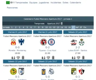 EL11.com(Estadisticas de jugadores del Futbol Mexicano Clausura 2020) Screenshot