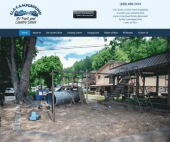 Elacampground.com(Bryson City Campground near Cherokee) Screenshot