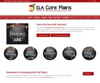 Elacoreplans.com(Teacher-Written Lesson Plans to Reinforce Common Core State Standards) Screenshot