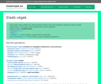 Eladocegek.hu(Eladó cégek) Screenshot