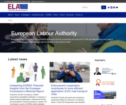 Ela.europa.eu(European Labour Authority) Screenshot
