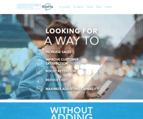 Elafris.com(Elafris Insurance Chatbots) Screenshot