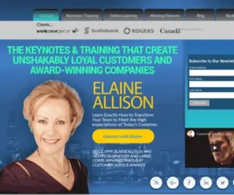 Elaineallison.com(Training company) Screenshot