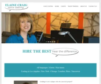 Elainecraig.com(Elaine Craig Voice Casting) Screenshot