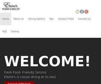 Elainesbarandgrill.com(Casual dining at its best) Screenshot