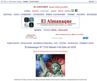 Elalmanaque.com(EL ALMANAQUE Diario digital Desde 1998 en la red) Screenshot
