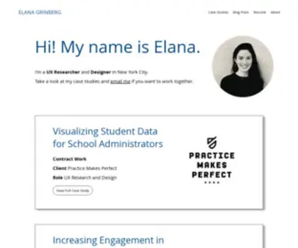 Elanagrinberg.com(Elana Grinberg) Screenshot