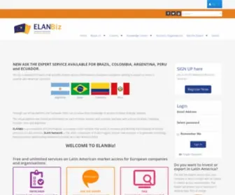 Elanbiz.org(Business and Investment opportunities in Latin America) Screenshot