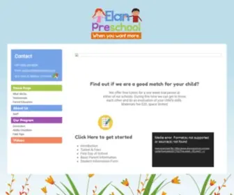 Elanpreschool.com(Just another WordPress site) Screenshot