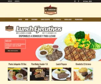 Elarriero.com.sv(Restaurante El Arriero El Salvador) Screenshot