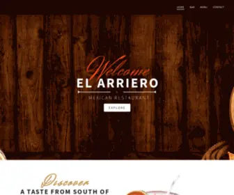 Elarrieromex.com(Arriero Mexican Restaurant) Screenshot