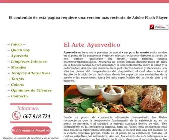 Elarteayurvedico.com(El Arte del Masaje) Screenshot