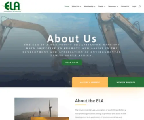 Elasa.co.za(Environmental Law Association SA) Screenshot