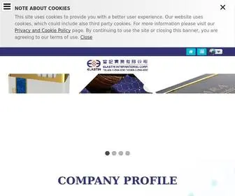 Elastin-Plastic.com(Elastin International Corp) Screenshot