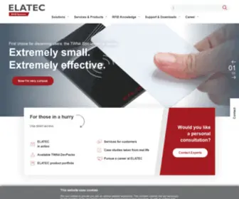 Elatec-Group.com(ELATEC is the global specialist for RFID readers/writers) Screenshot