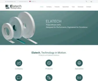 Elatech.com(POLYURETHANE BELTS) Screenshot