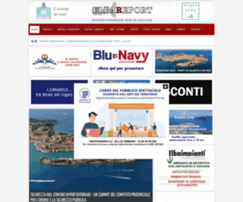 Elbareport.com(Quotidiano d'informazione online dall'Isola d'Elba) Screenshot