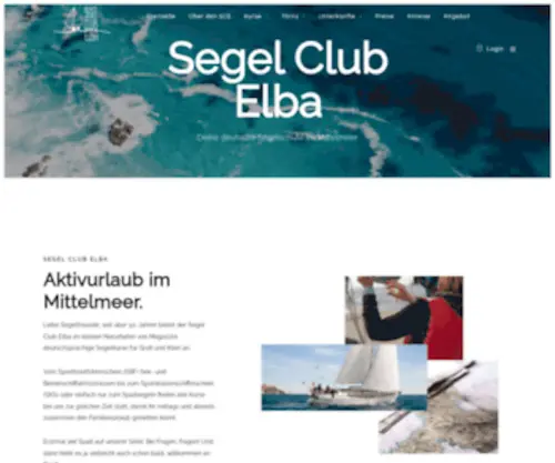 Elbasegeln.de(Willkommen beim Segel Club Elba) Screenshot