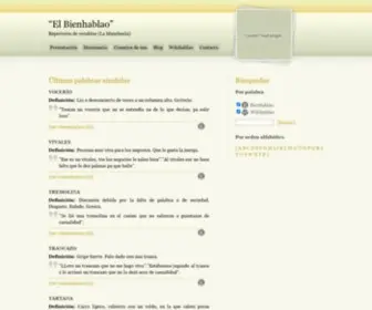 Elbienhablao.es(El Bienhablao: Repertorio de vocablos (La Manchuela)) Screenshot