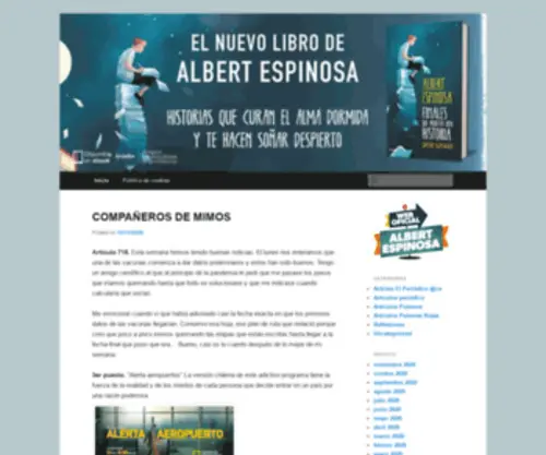 Elblogdealbertespinosa.com(El blog de Albert Espinosa) Screenshot