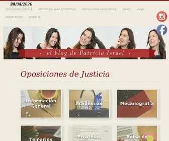 Elblogdepatriciaisrael.com(Oposiciones de Justicia) Screenshot