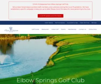 Elbowsprings.com(Elbow Springs Golf Club) Screenshot