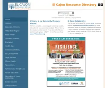 Elcajonresources.org(Resources for families in El Cajon) Screenshot