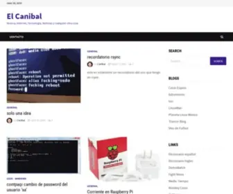 Elcanibal.com(Musica, Internet, Tecnologia, Noticias y cualquier otra cosa) Screenshot