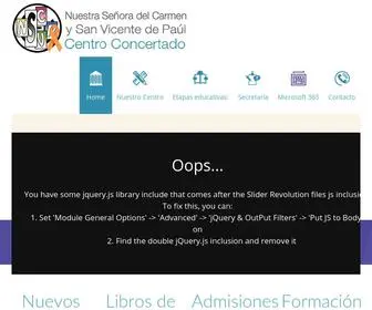 Elcarmenbenicalap.es(Colegio el Carmen de Benicalap) Screenshot