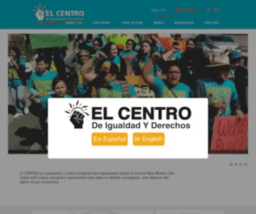 Elcentronm.org(El Centro de Igualdad y Derechos) Screenshot