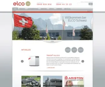 Elco.ch(Im Zentrum unserer Unternehmensstrategie stehen die Heating Solutions) Screenshot
