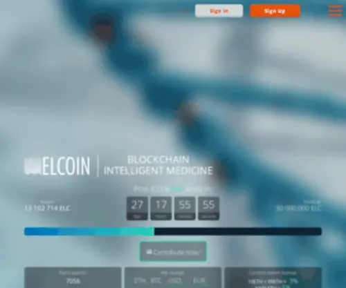 Elcoin.io(BLOCKCHAIN INTELLIGENT MEDICINE) Screenshot