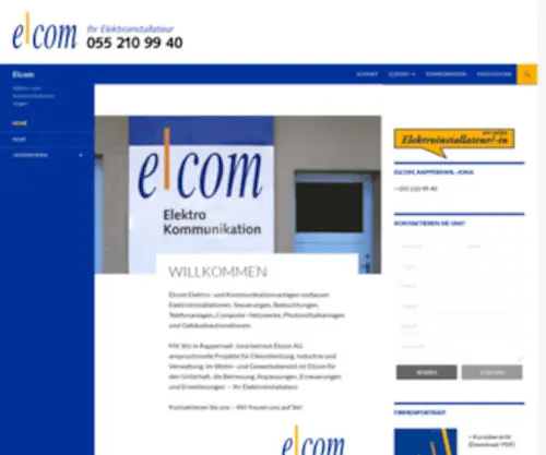 Elcom-AG.ch(Und Kommunikationsanlagen) Screenshot