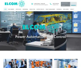 Elcom.ba(Engineering company and a System Integrator which produces Automation & Control Systems (DCS) Screenshot