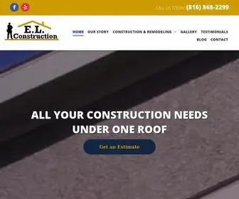 Elconstructionkc.com(E.L. Construction) Screenshot