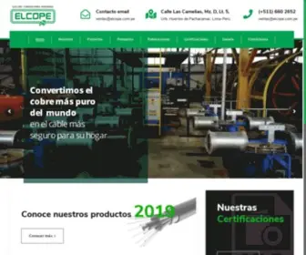 Elcope.com.pe(Electro Conductores Peruanos) Screenshot