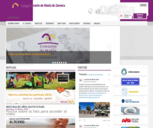 Elcora.org(Colegio Corazón de María de Zamora) Screenshot