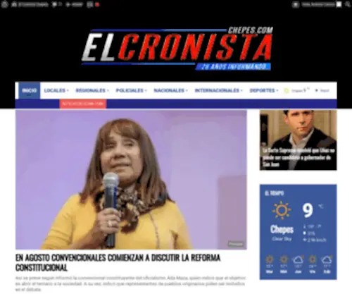 Elcronistachepes.com.ar(El Cronista Chepes) Screenshot