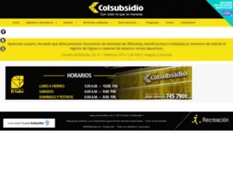 Elcubocolsubsidio.co(El Cubo Colsubsidio) Screenshot