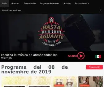 Elcuerpoaguanteradio.com.mx(Hasta que el Cuerpo Aguante) Screenshot